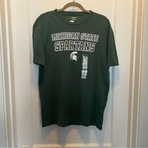 Michigan State University MSU Spartans Logo Green T-shirt - Large NWT